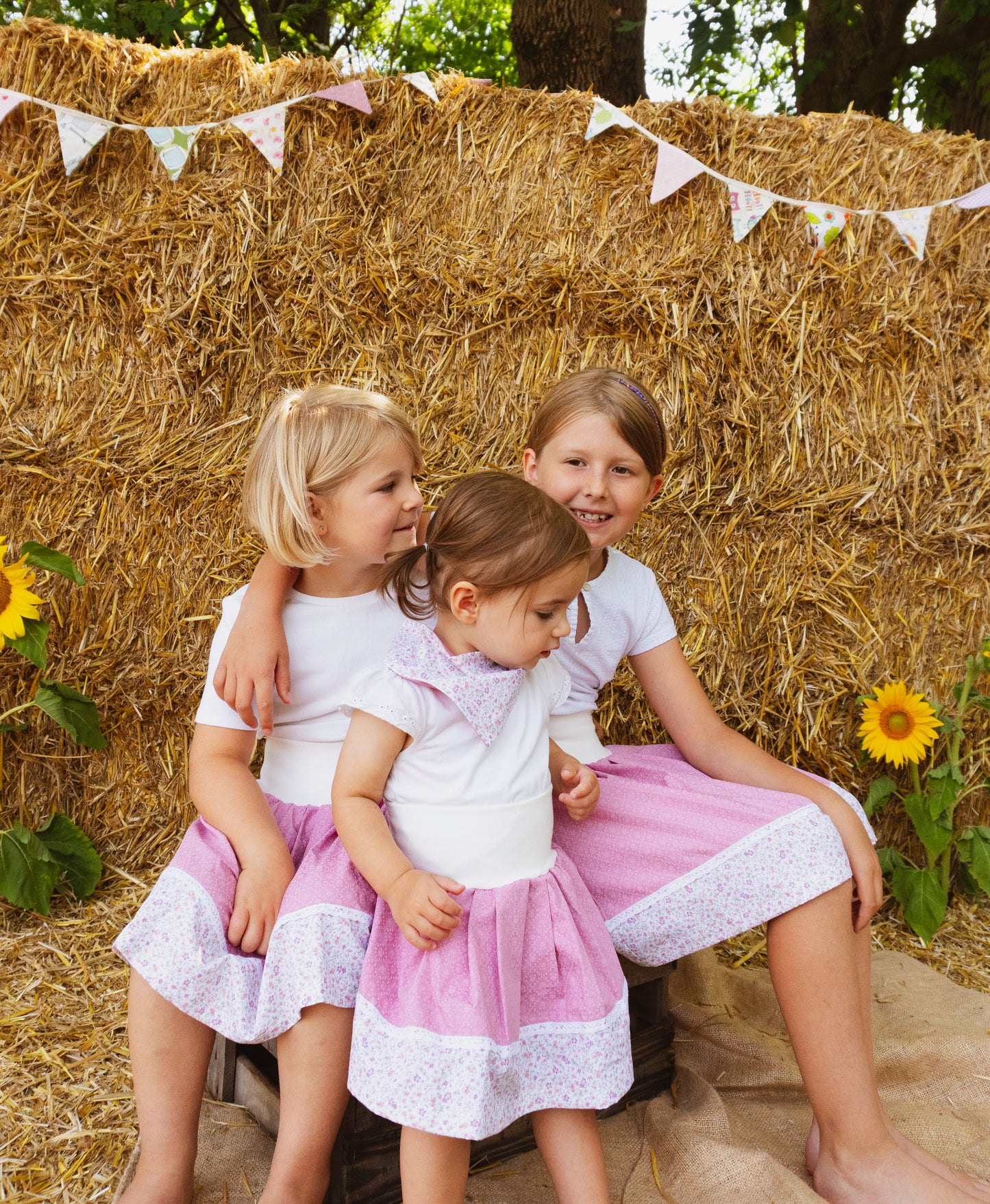 Trachtenrockerl Rosa feine Blümchen