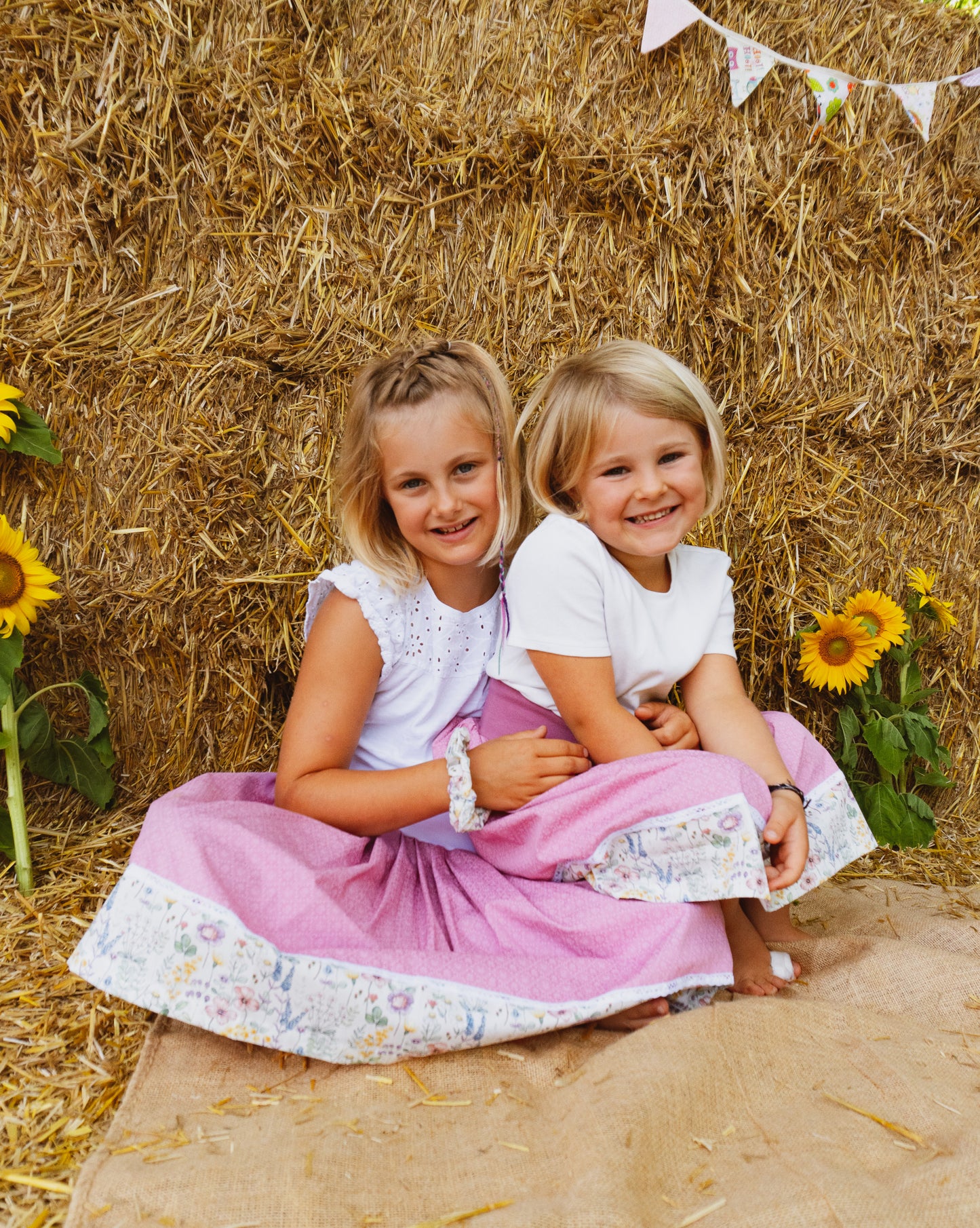 Trachtenrockerl Rosa Gartenblumen