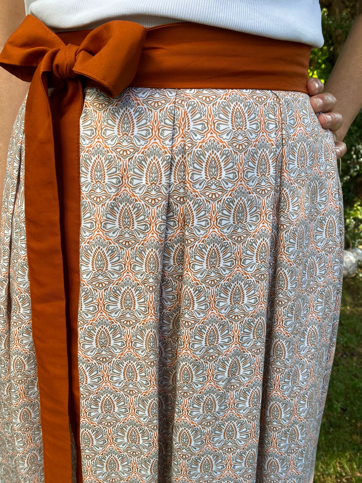 Damen Wickelrock Maja orange