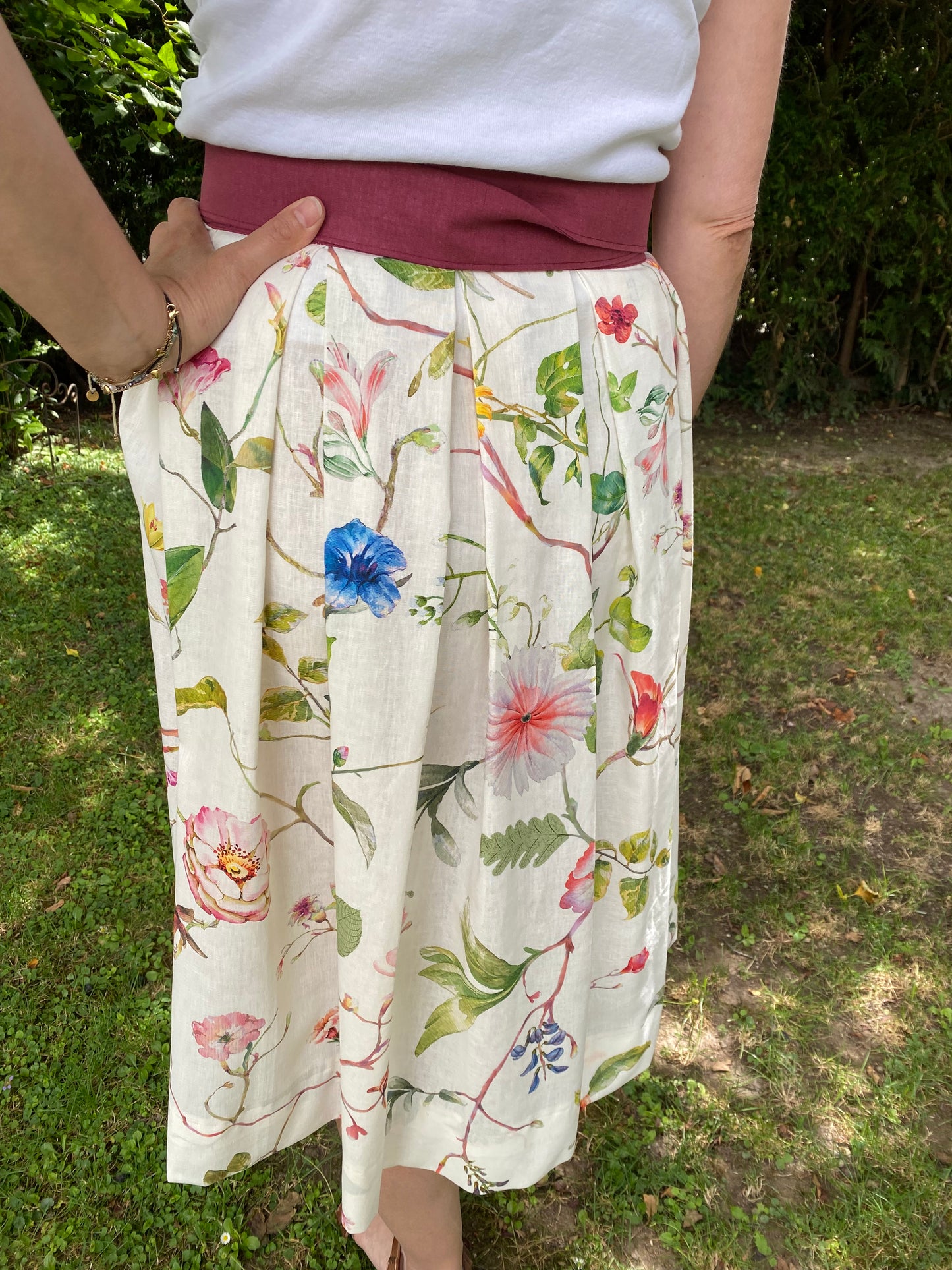 Damen Wickelrock Blumenwiese