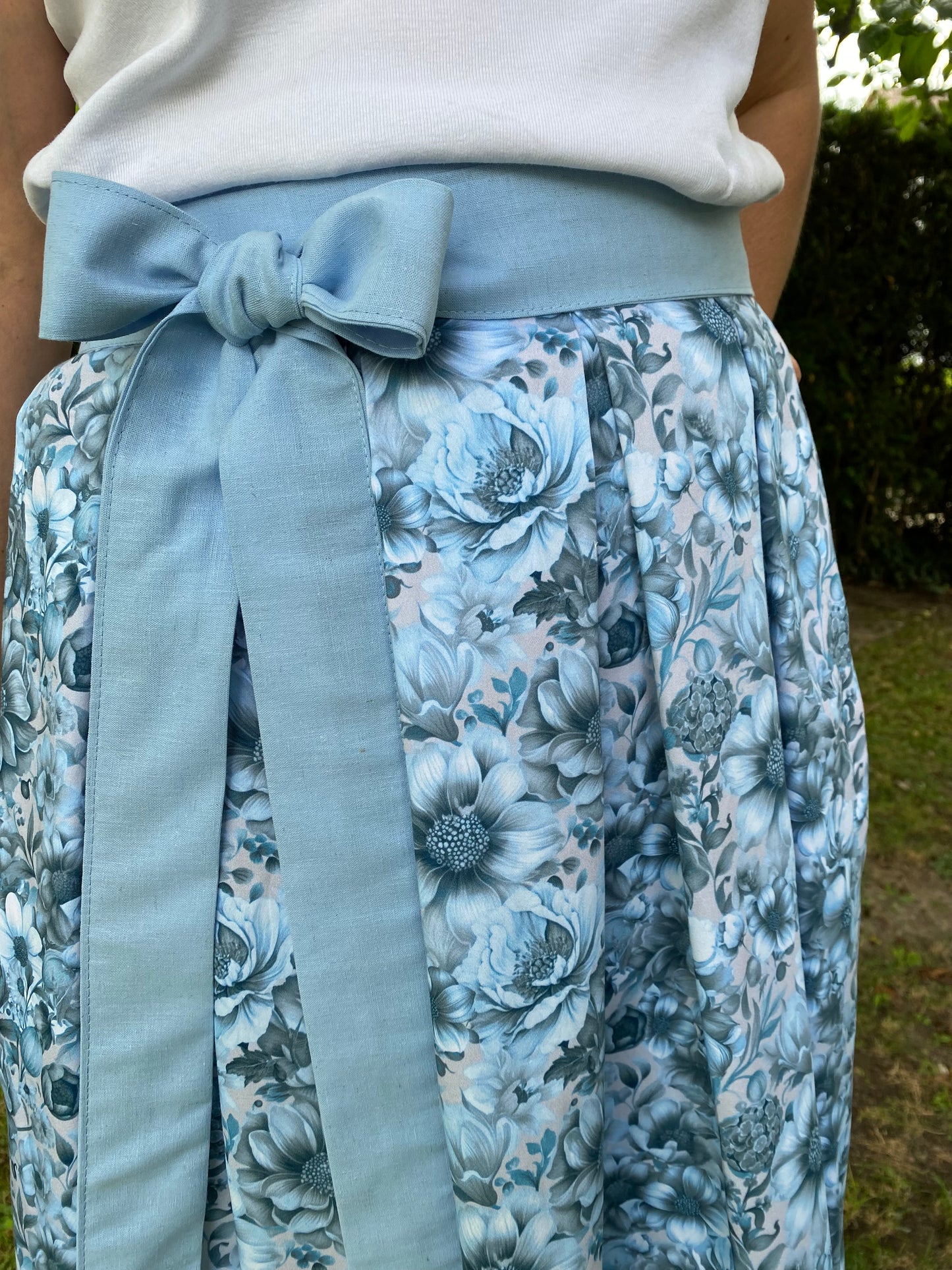 Damen Wickelrock Blaue Rose