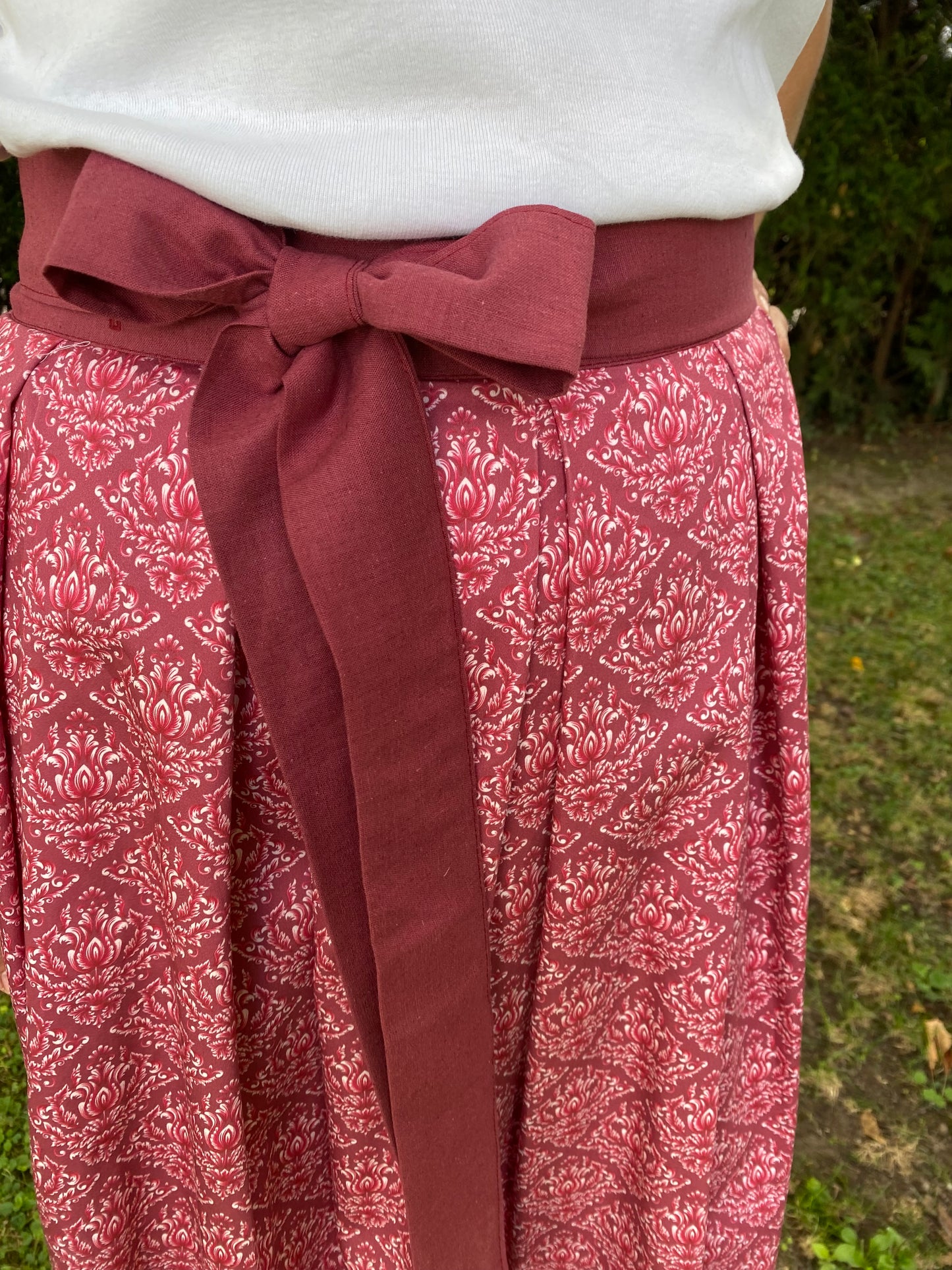 Damen Wickelrock Beere Blumenraute
