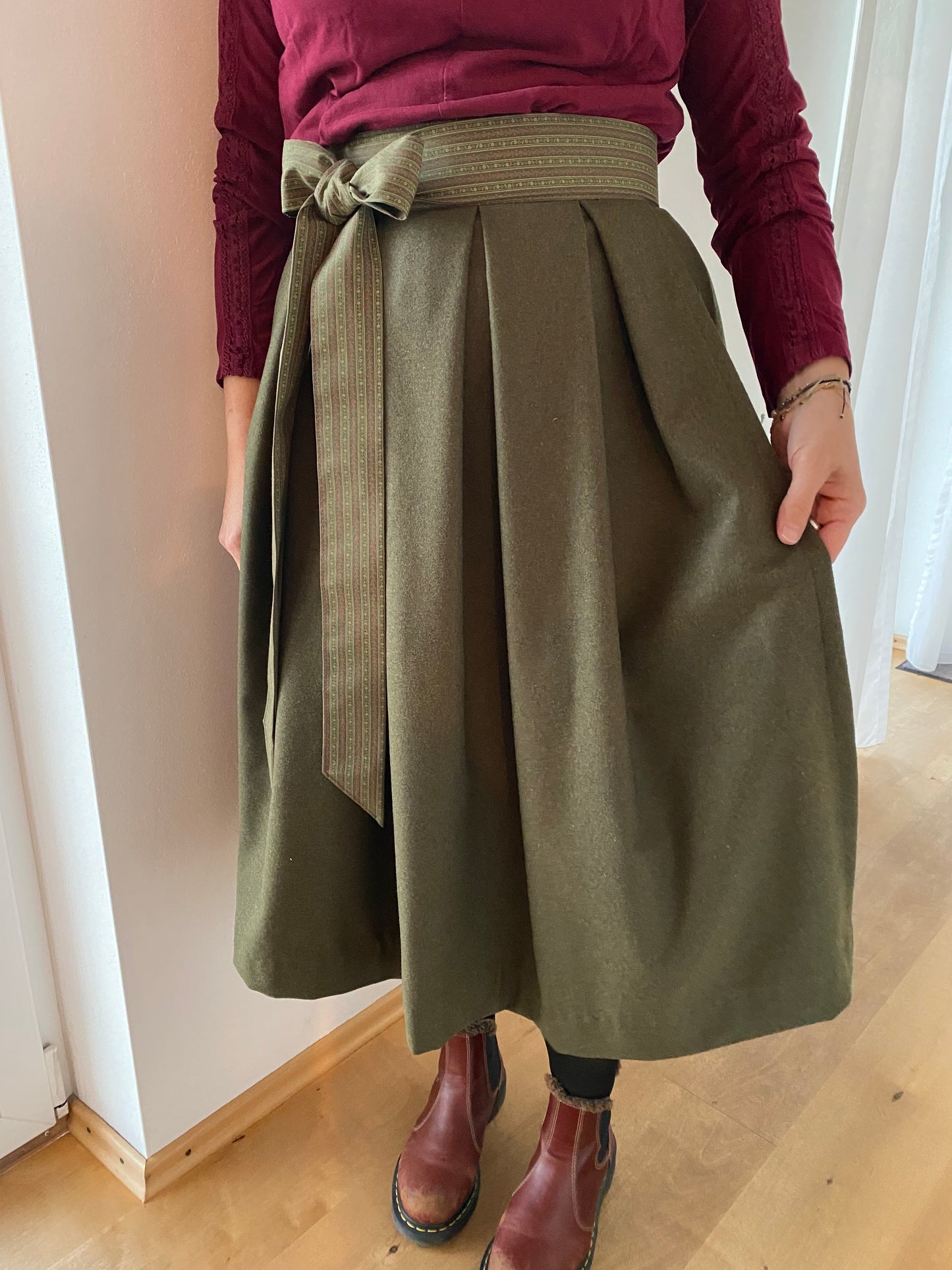 Damen Winter-Wickelrock