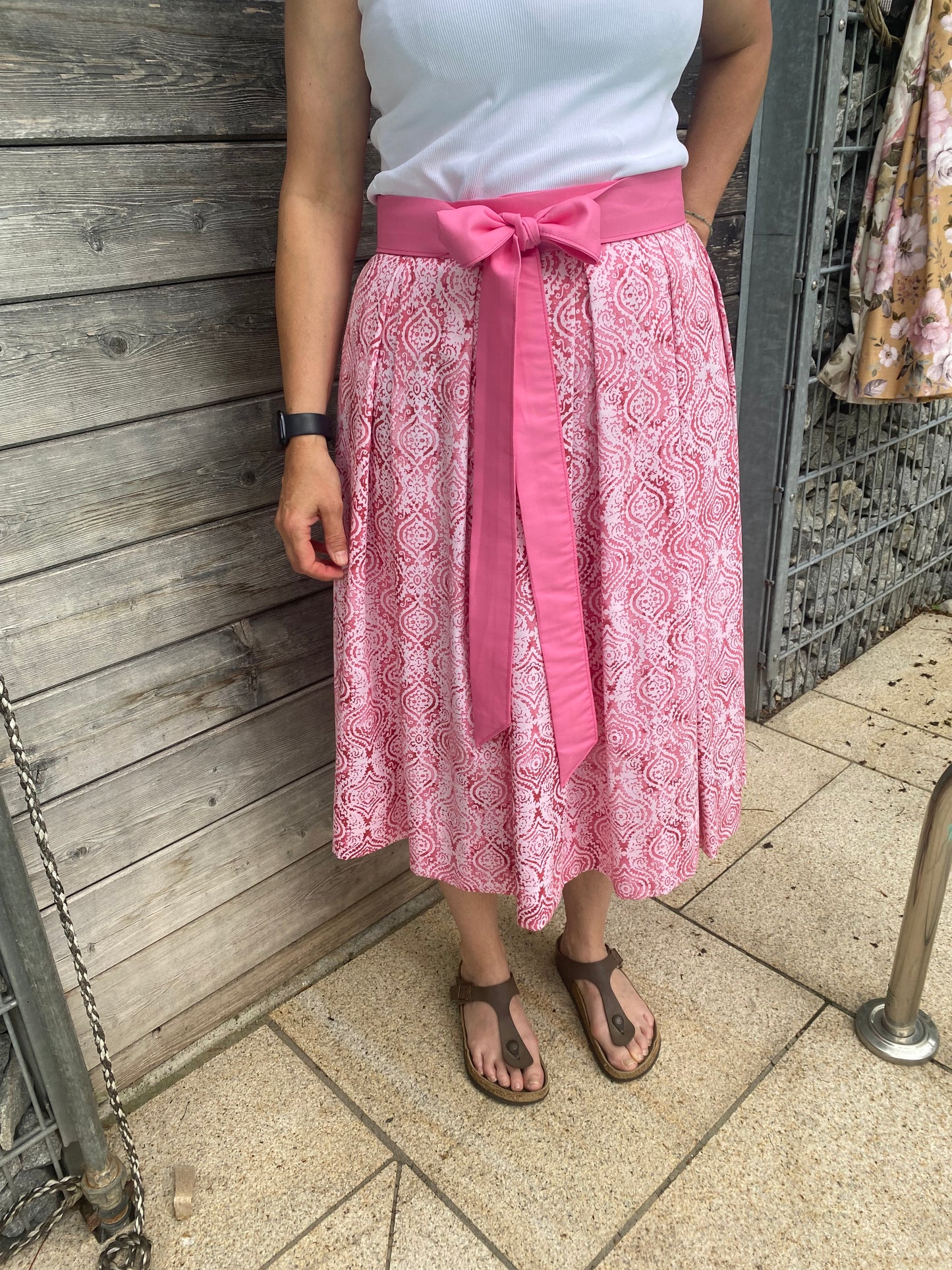 Damen Wickelrock Pink Batik