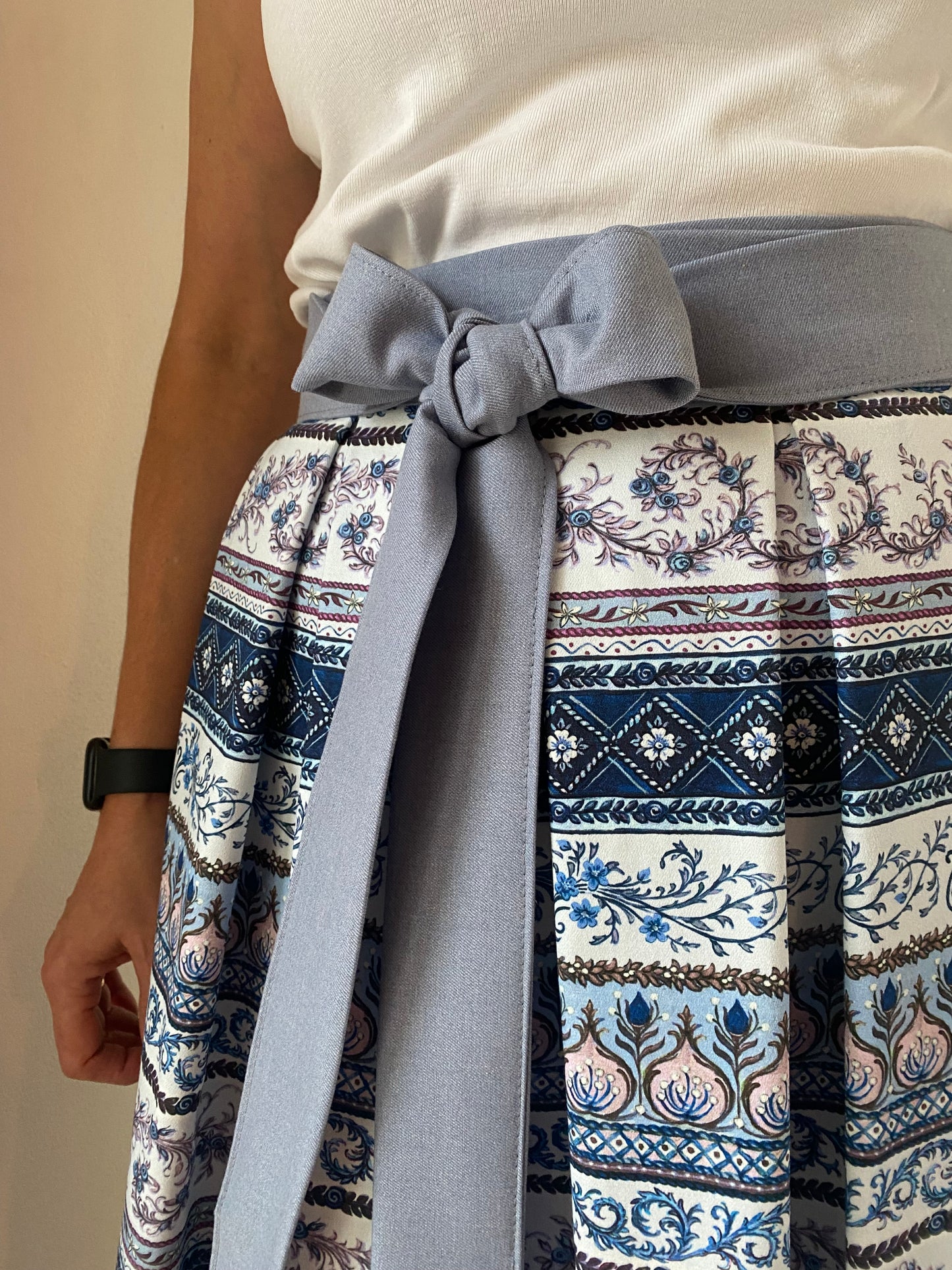 Damen Wickelrock Blau/Hellblau