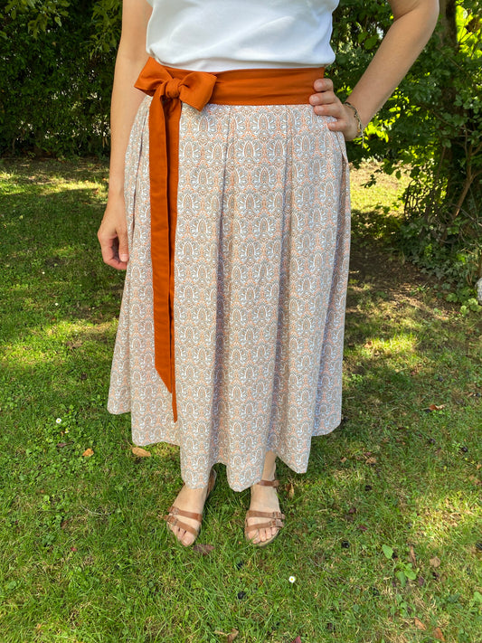 Damen Wickelrock Maja orange