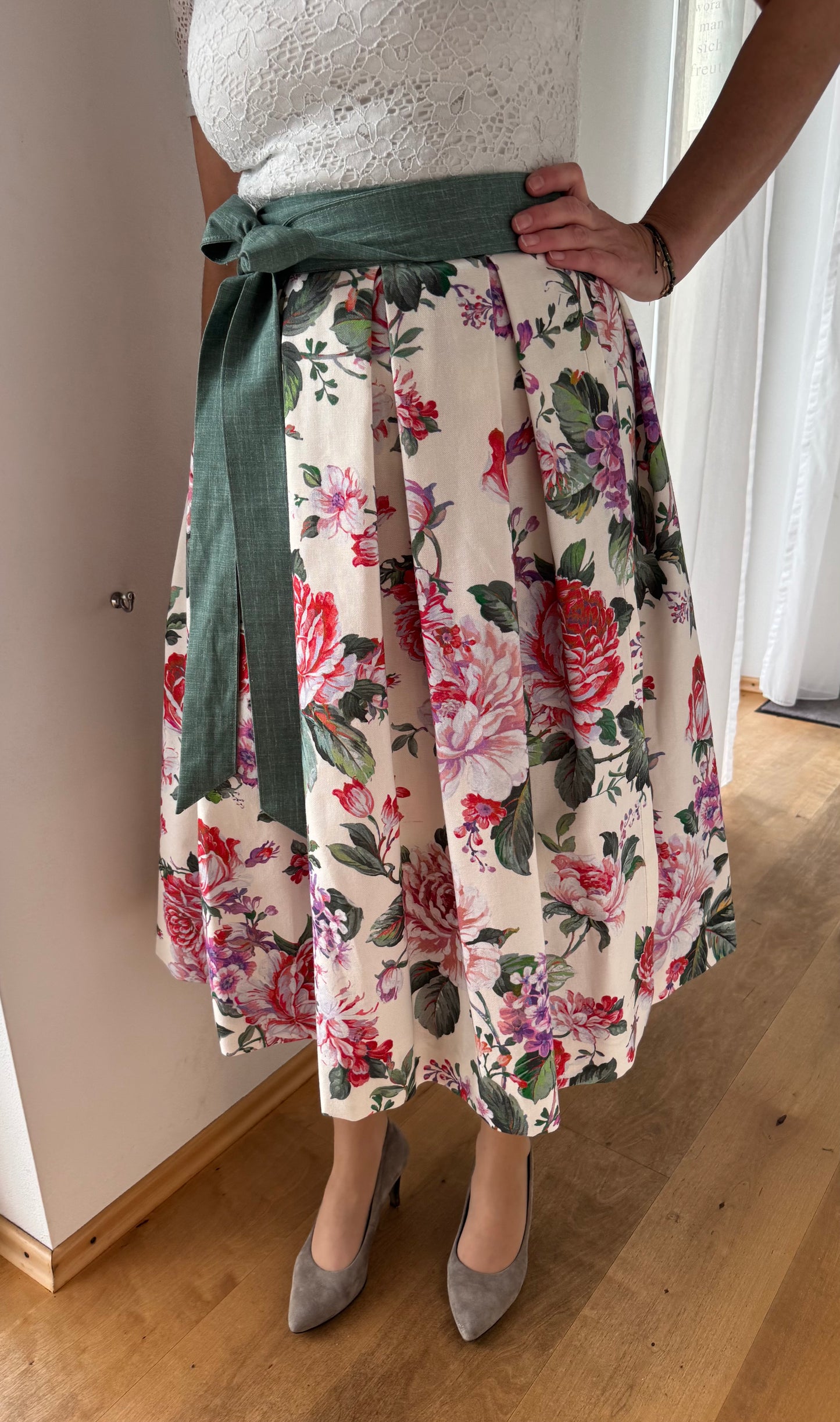 Damen Wickelrock Blumencanvas