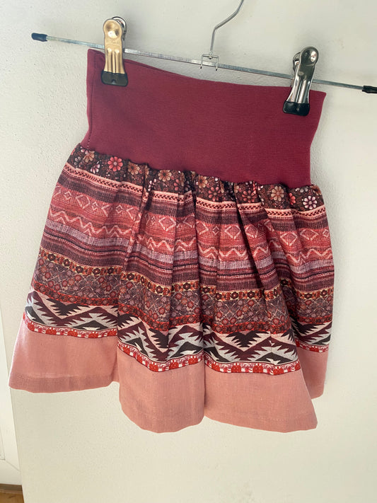 Trachtenrockerl „Bänderrock“ rot/rosa