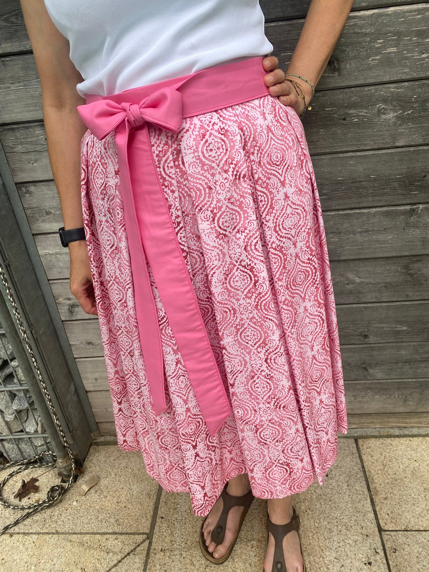 Damen Wickelrock Pink Batik