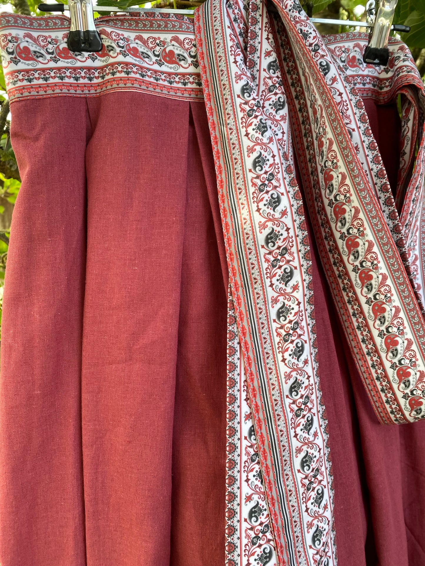 Damen Wickelrock Trachtenstreifen