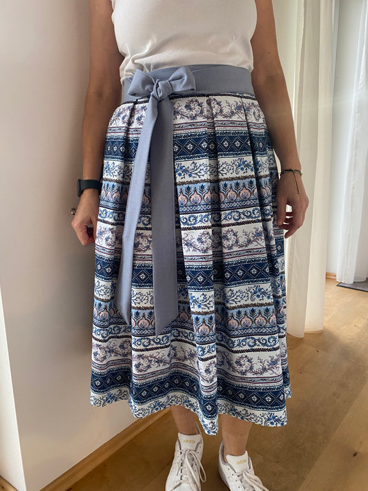 Damen Wickelrock Blau/Hellblau