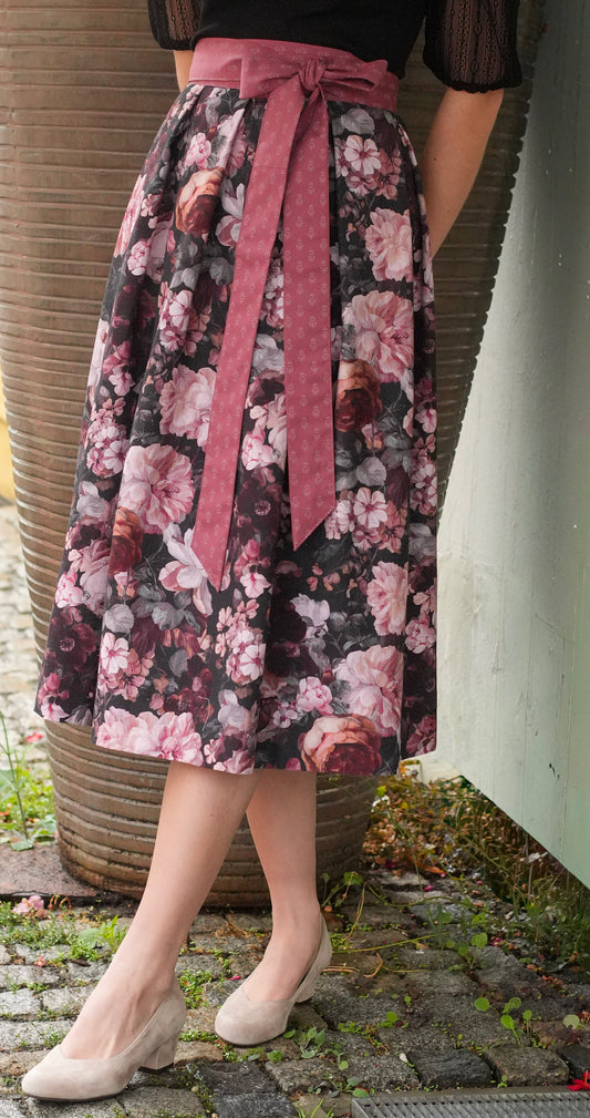 Damen Wickelrock Blumencanvas