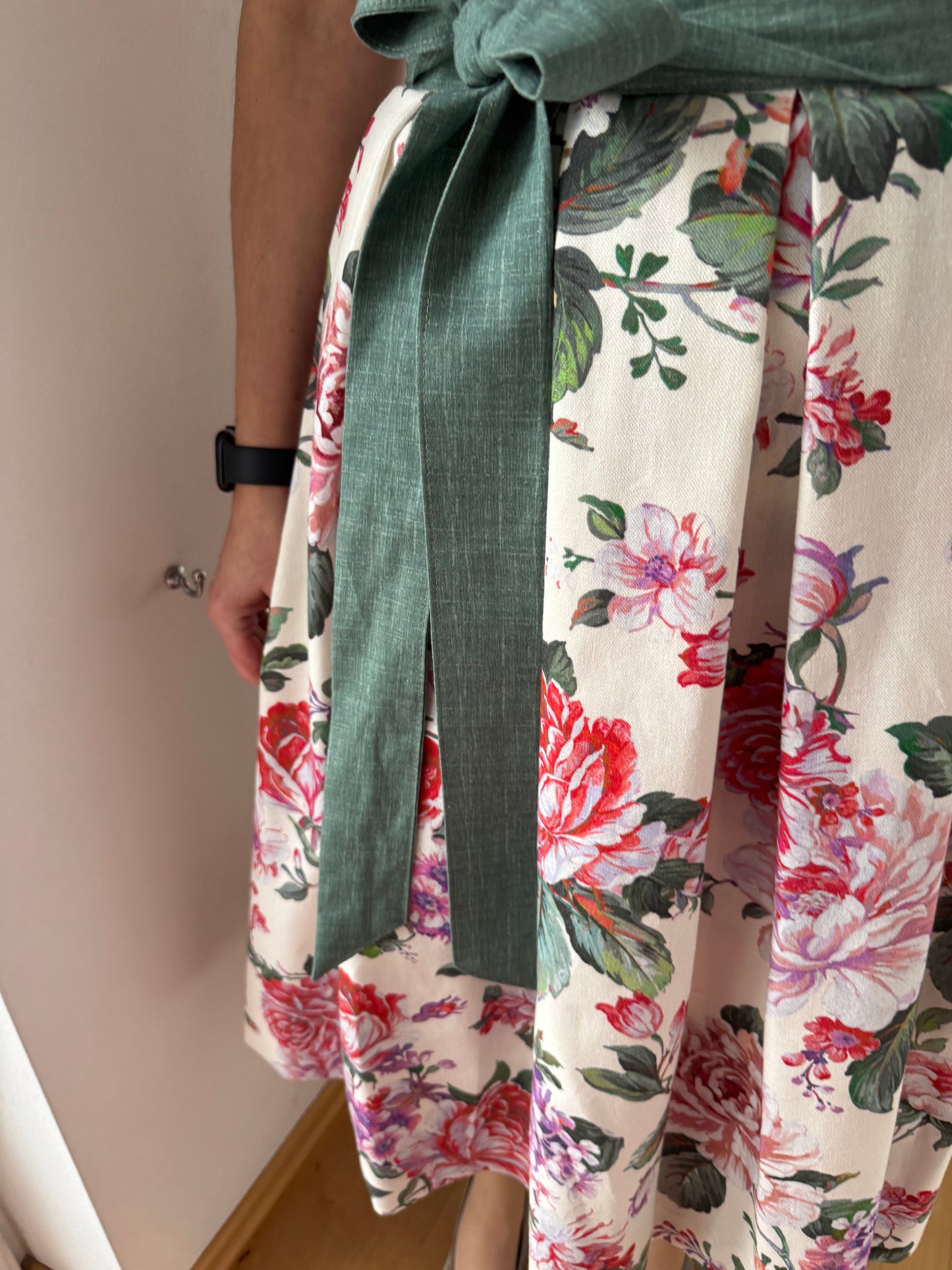 Damen Wickelrock Blumencanvas