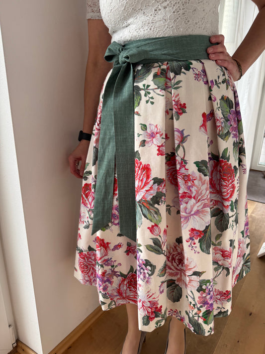 Damen Wickelrock Blumencanvas