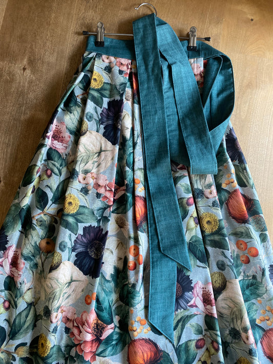 Damen Wickelrock Blumencanvas