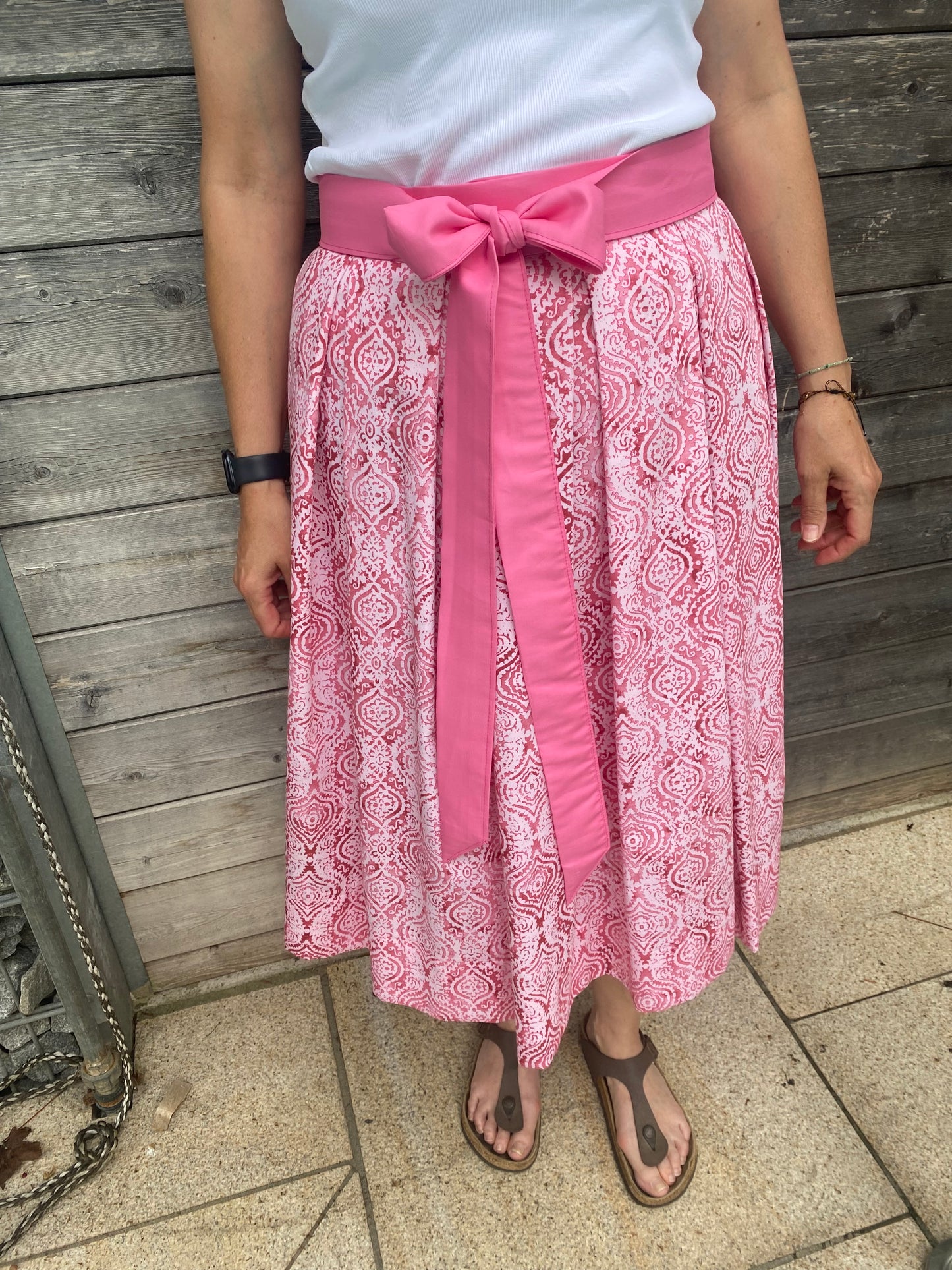 Damen Wickelrock Pink Batik