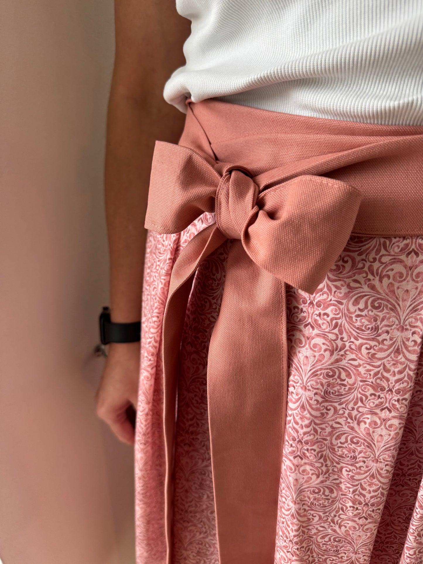 Damen Wickelrock apricot