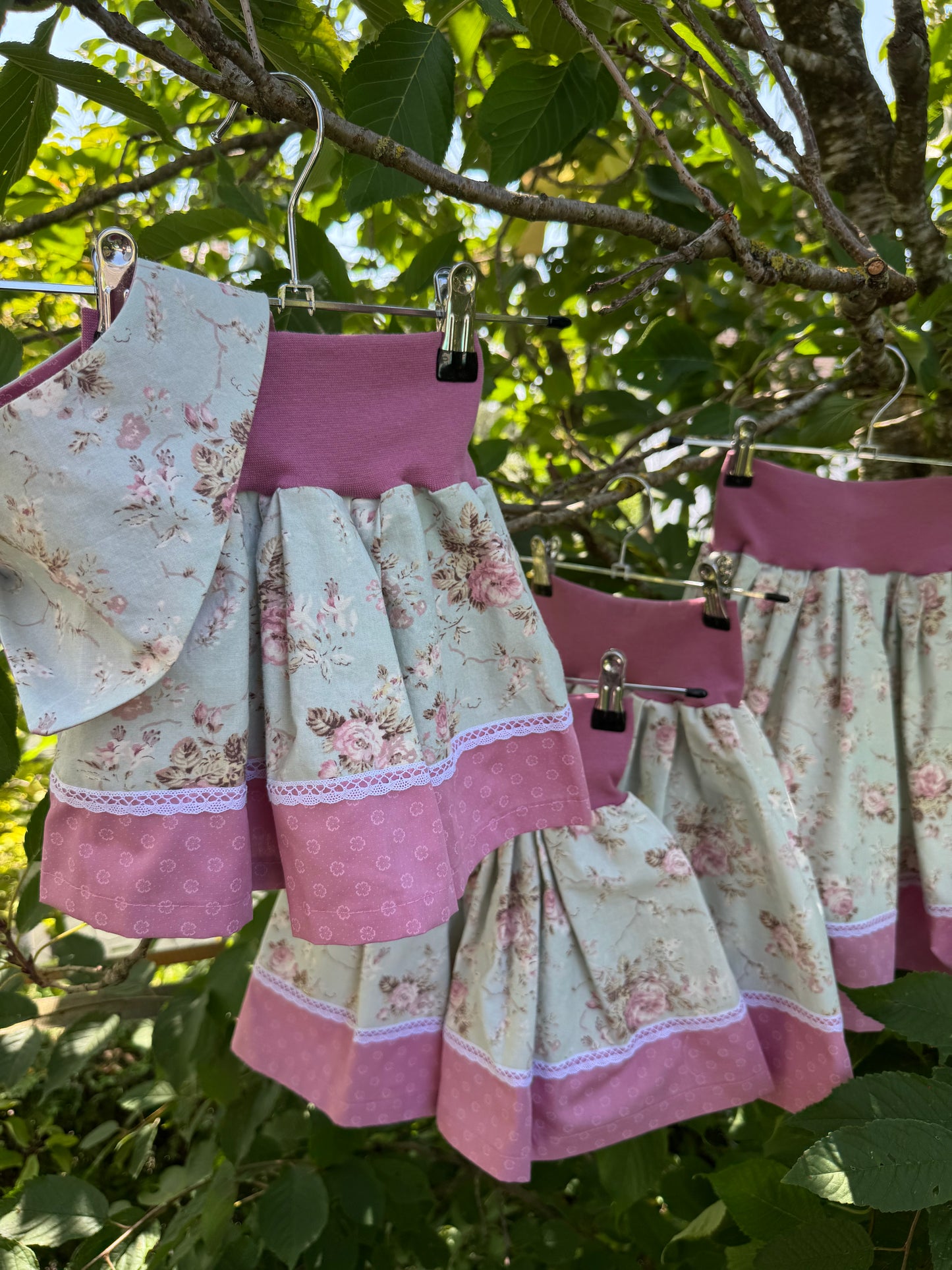 Trachtenrockerl rosa/zart hellblau