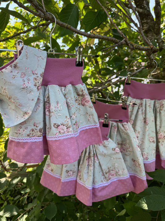 Trachtenrockerl rosa/zart hellblau