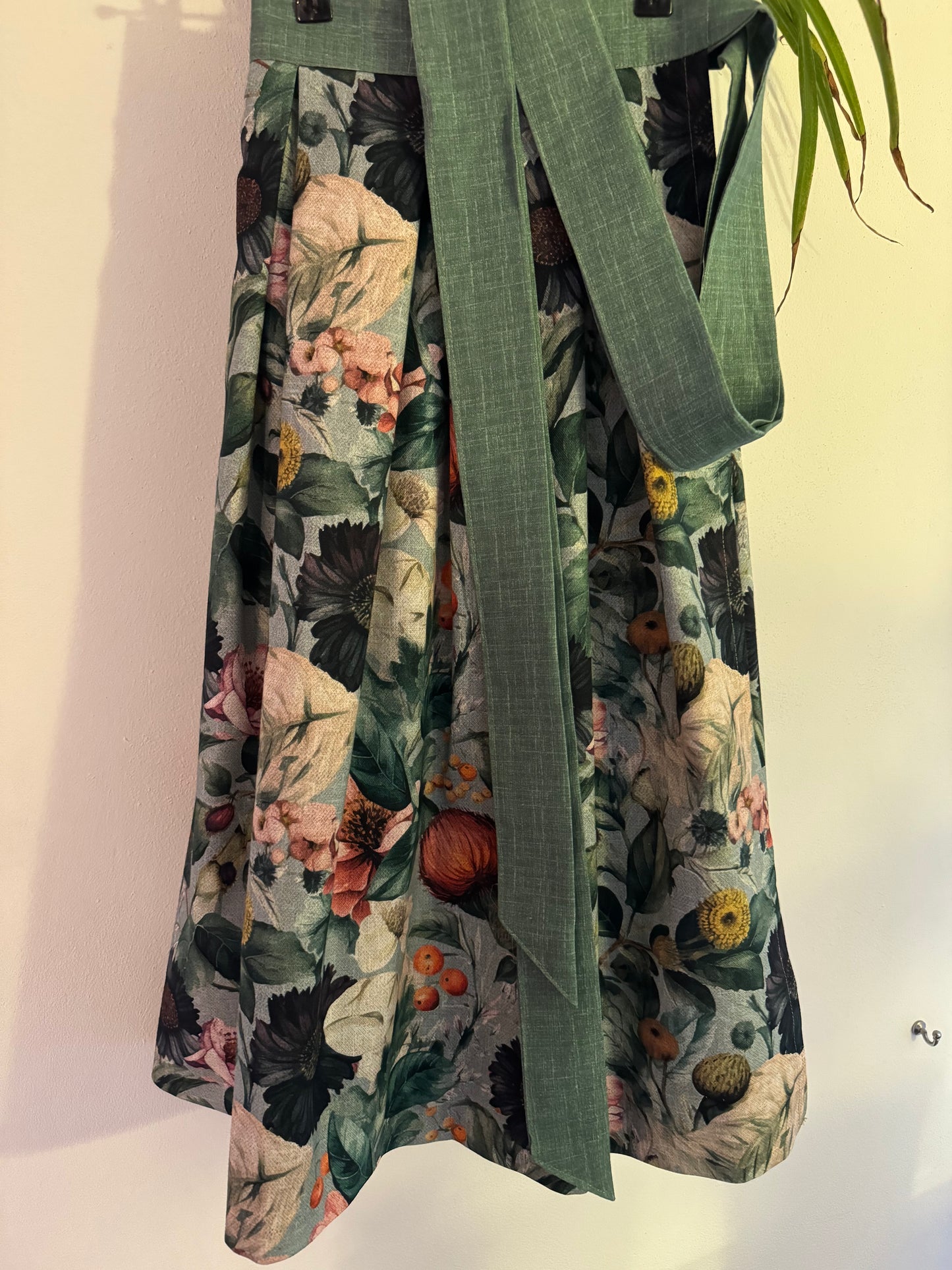Damen Wickelrock Blumencanvas