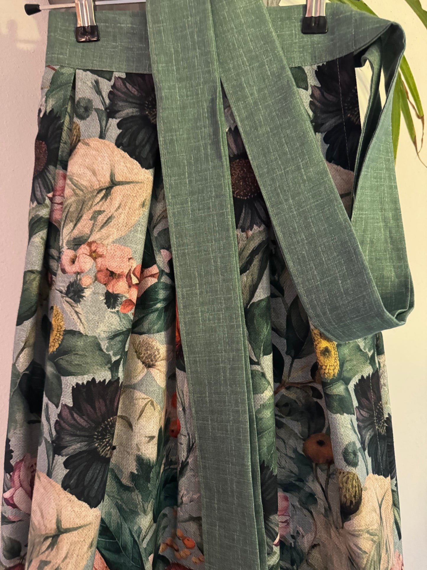 Damen Wickelrock Blumencanvas