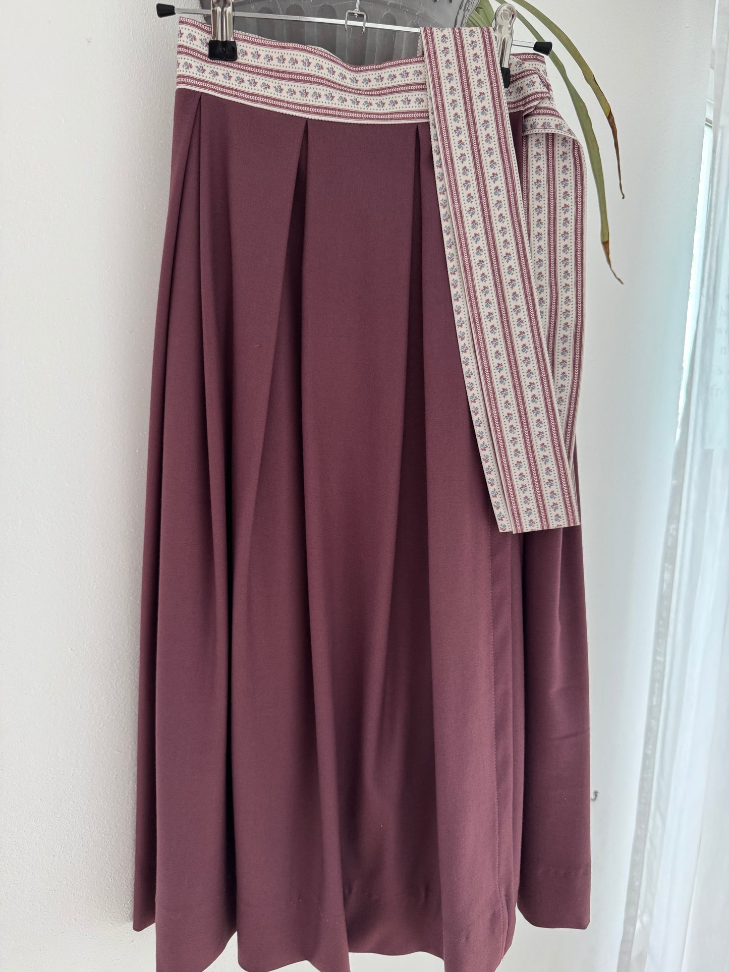 Damen Wickelrock Bambus Uni