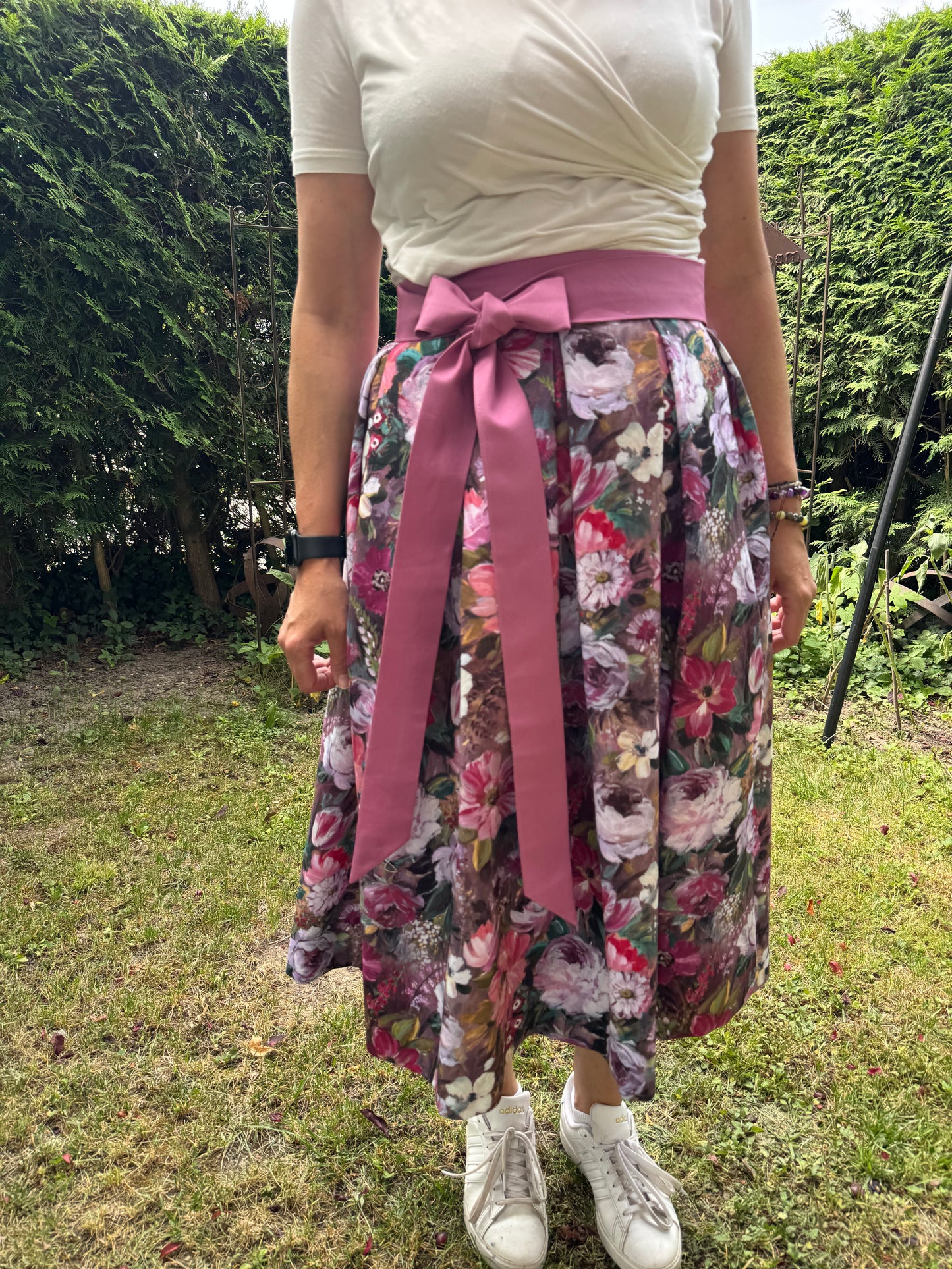Damen Wickelrock Blumencanvas