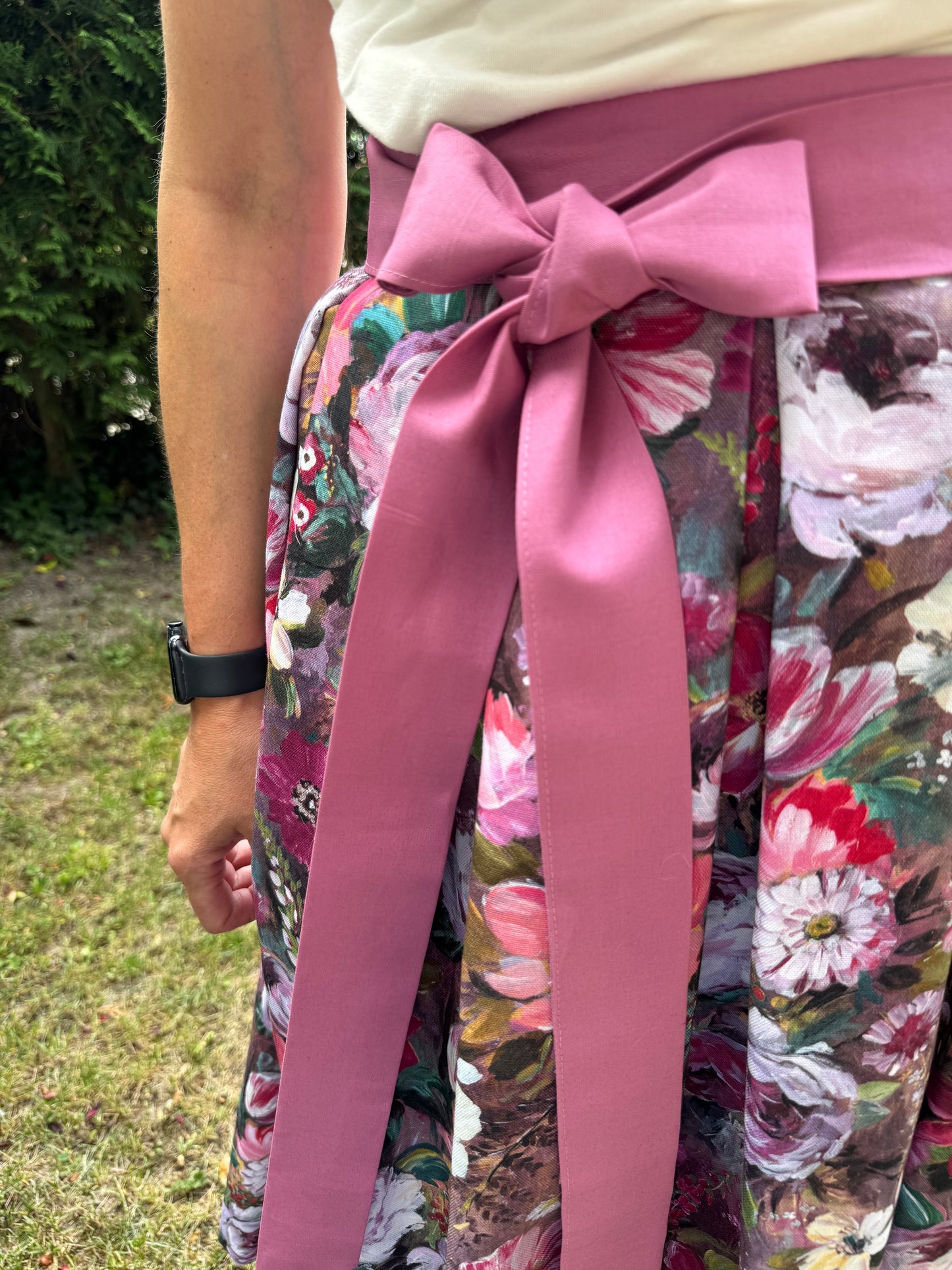 Damen Wickelrock Blumencanvas
